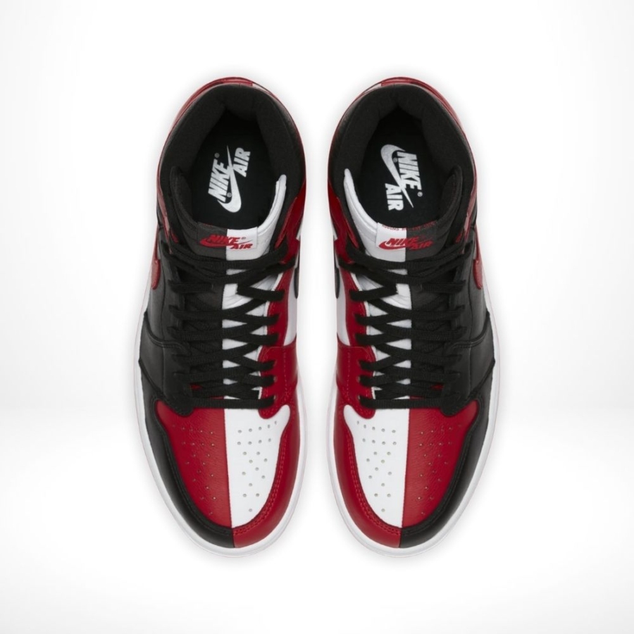 Top-down view of the Air Jordan 1