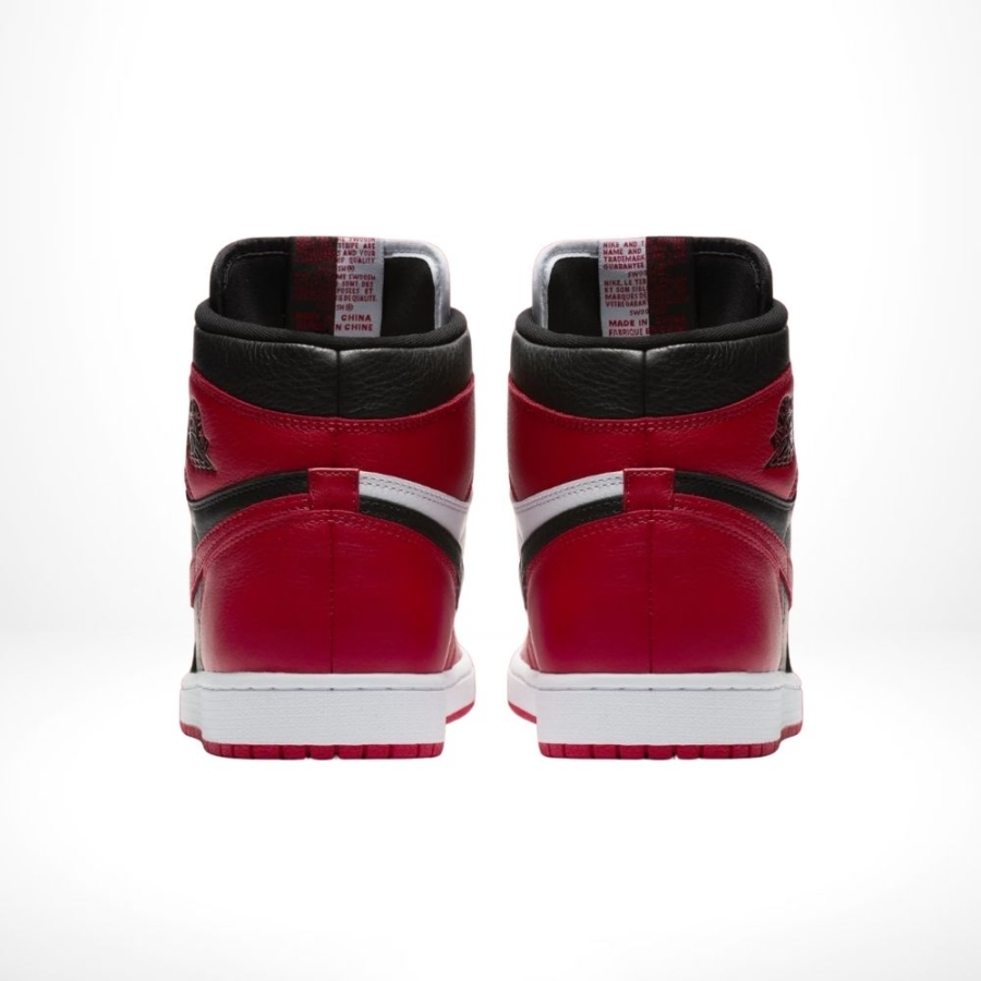 Rear view of the Air Jordan 1