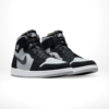 Angled front view of a full pair of Air Jordan 1