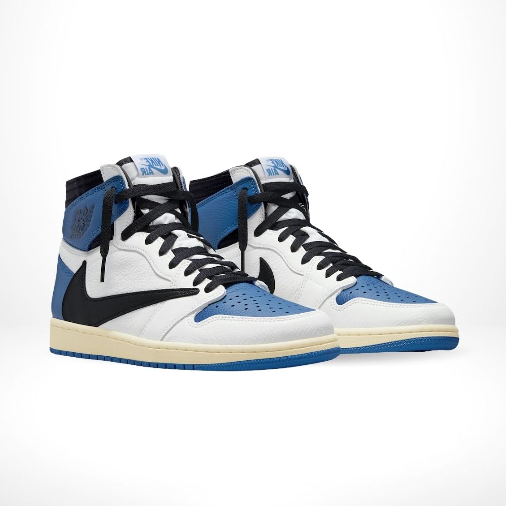 Air Jordan 1 High OG x Travis Scott x Fragment Military Blue - Image 2