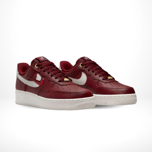 Angled front view of a full pair of Air Force 1