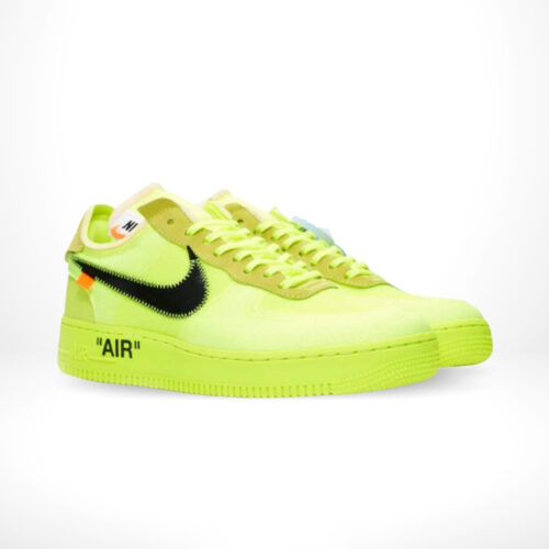Angled front view of a full pair of Air Force 1