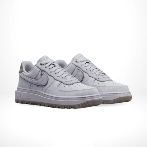 Angled front view of a full pair of Air Force 1