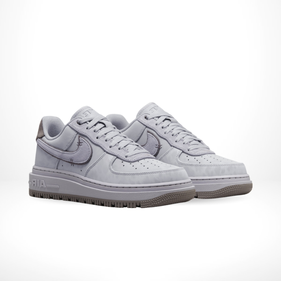Angled front view of a full pair of Air Force 1
