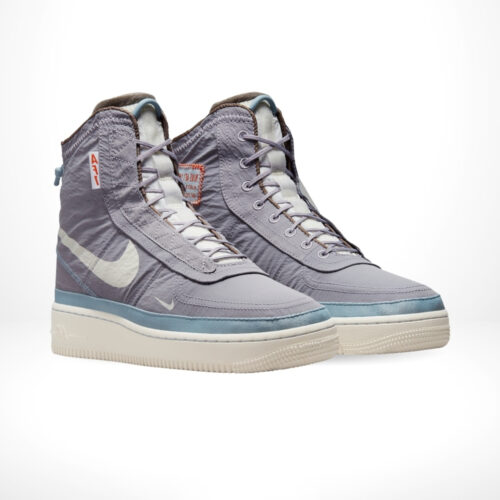 Angled front view of a full pair of Air Force 1