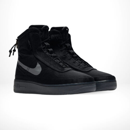 Angled front view of a full pair of Air Force 1