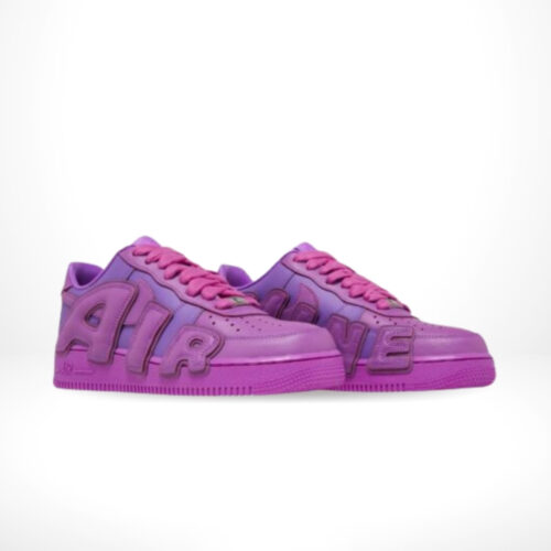 Angled front view of a full pair of Air Force 1