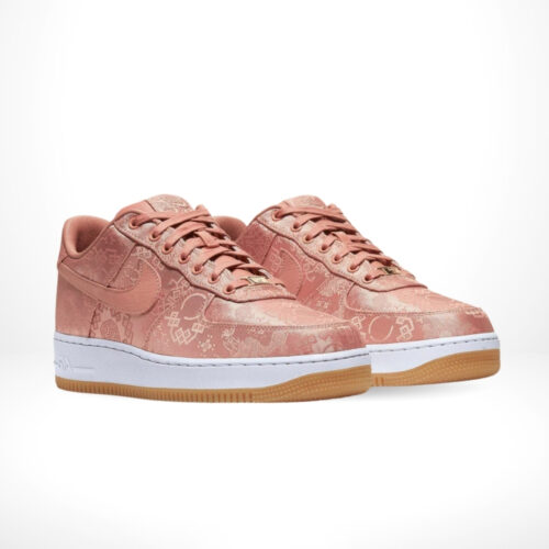 Angled front view of a full pair of Air Force 1