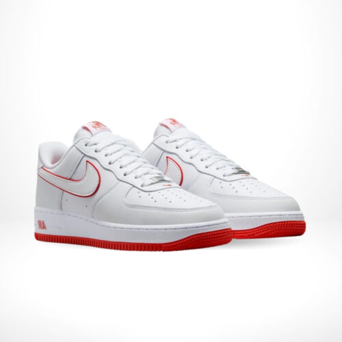 Angled front view of a full pair of Air Force 1
