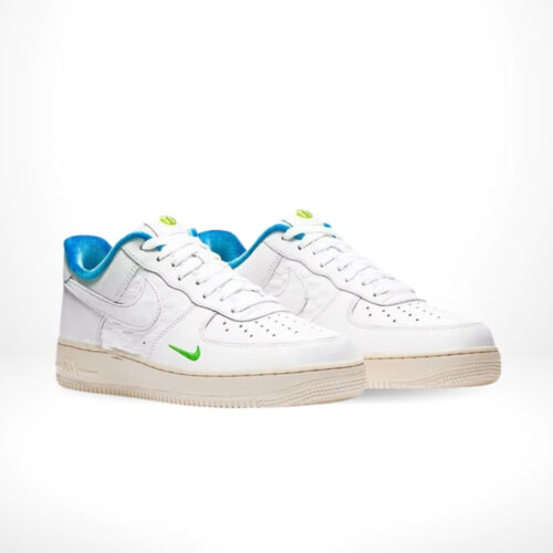 Angled front view of a full pair of Air Force 1
