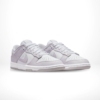 Angled front view of a full pair of Nike Dunk Low