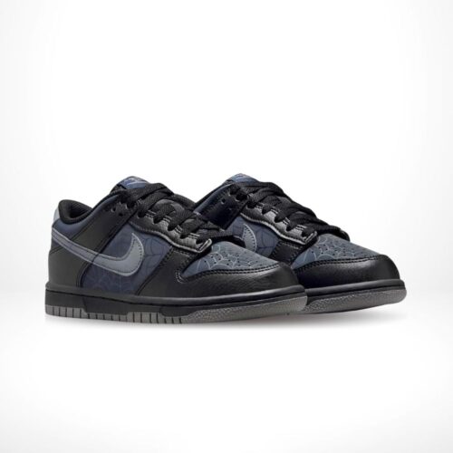 Angled front view of a full pair of Nike Dunk Low