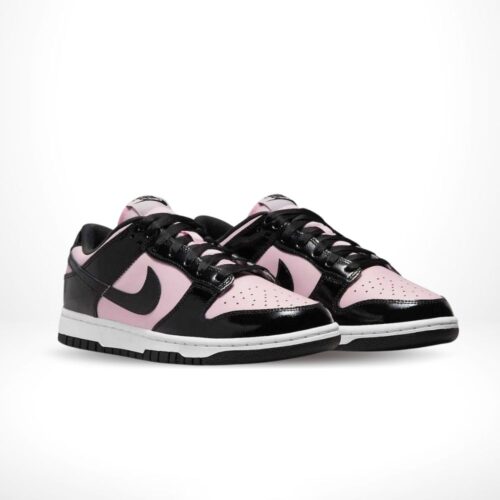 Angled front view of a full pair of Nike Dunk Low