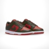 Angled front view of a full pair of Nike Dunk Low