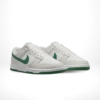 Angled front view of a full pair of Nike Dunk Low