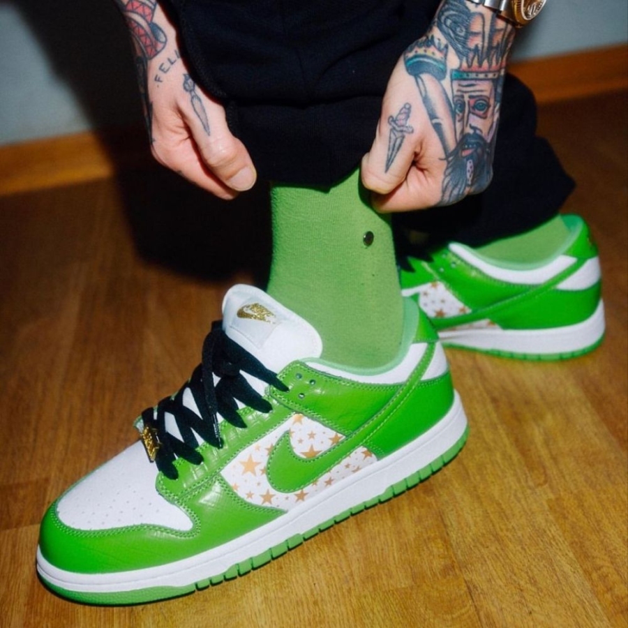 On-foot of the Nike SB Dunk Low