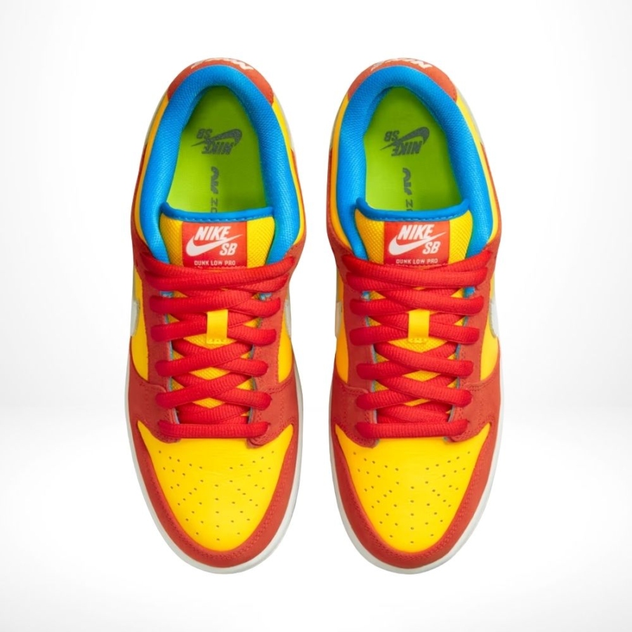 Top-down view of the Nike SB Dunk Low
