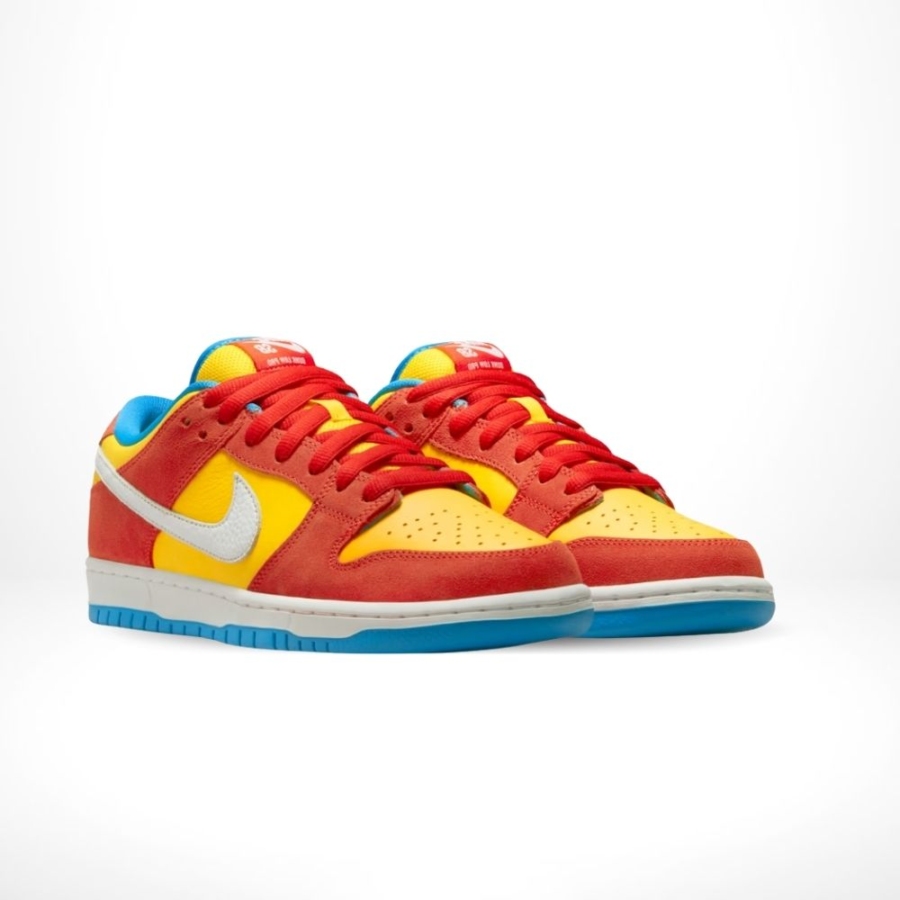 Nike SB Dunk Low Pro Bart Simpson Habanero Red White Blue Hero - Image 2