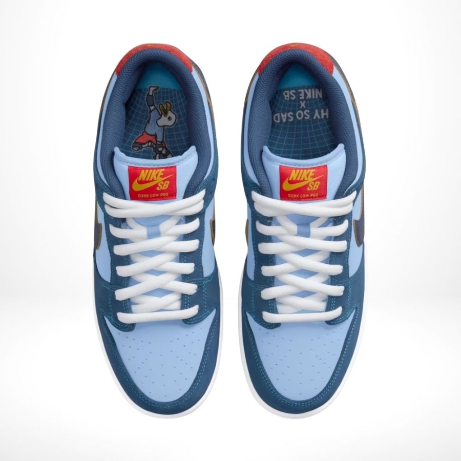 Top-down view of the Nike SB Dunk Low