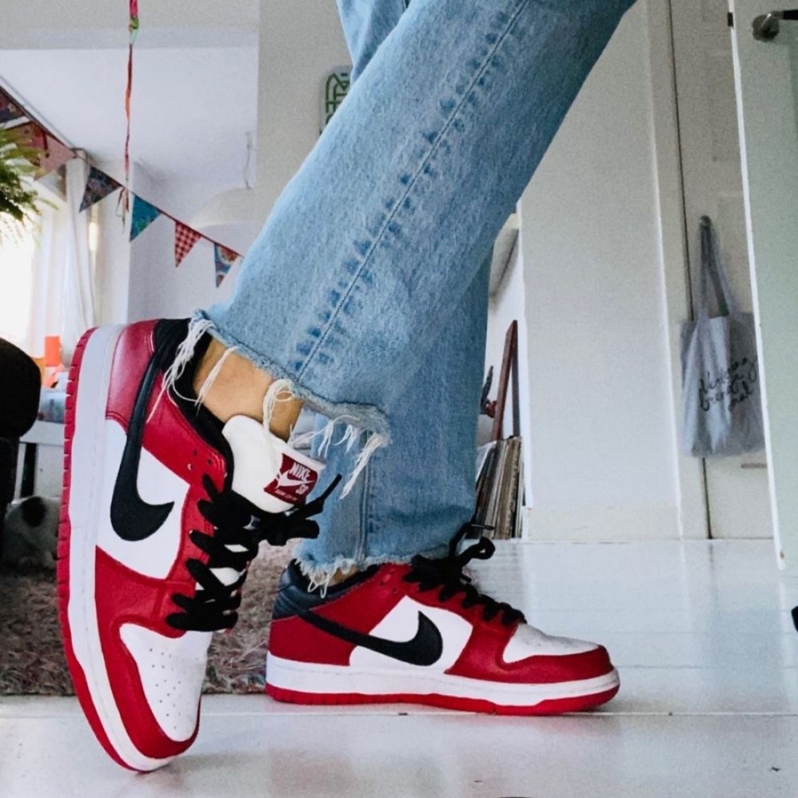 On-foot of the Nike SB Dunk Low