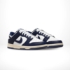 Angled front view of a full pair of Nike Dunk Low