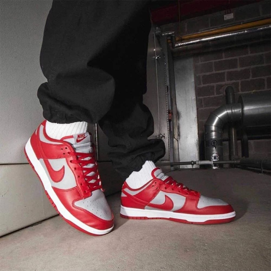 On-foot of the Air Nike Dunk Low