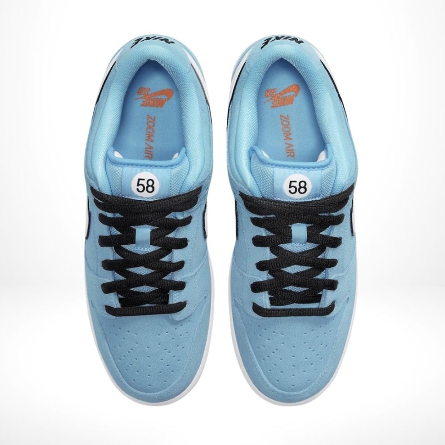 Top-down view of the Nike SB Dunk Low