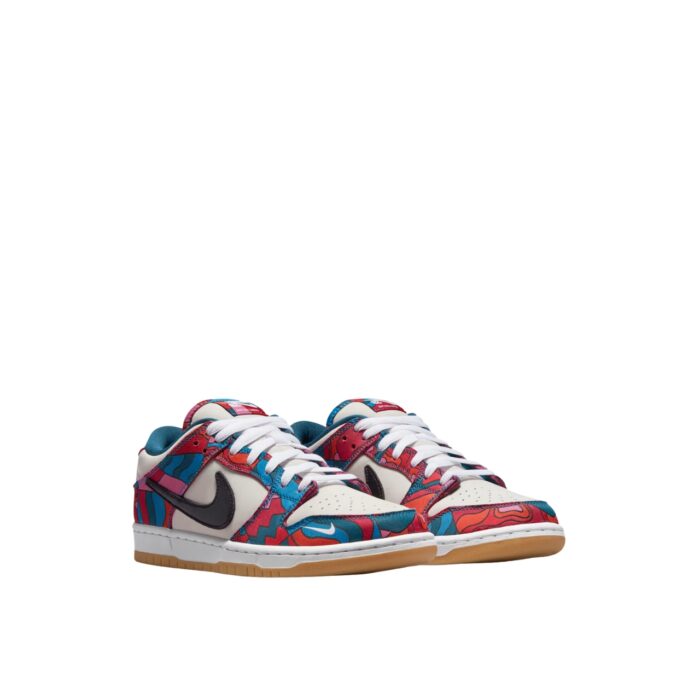 NIKE SB DUNK LOW X PARRA FIRE PINK GYM RED MOCHA WHITE ROYAL BLUE BLACK DH7695 600