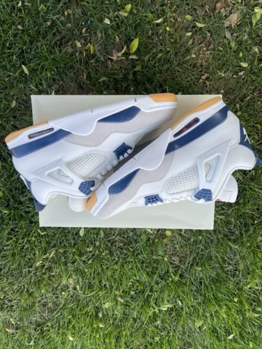 NIKE AIR JORDAN 4 SUMMIT WHITE NAVY NEUTRAL GREY GUM YELLOW VARSITY RED DR5415 100 photo review