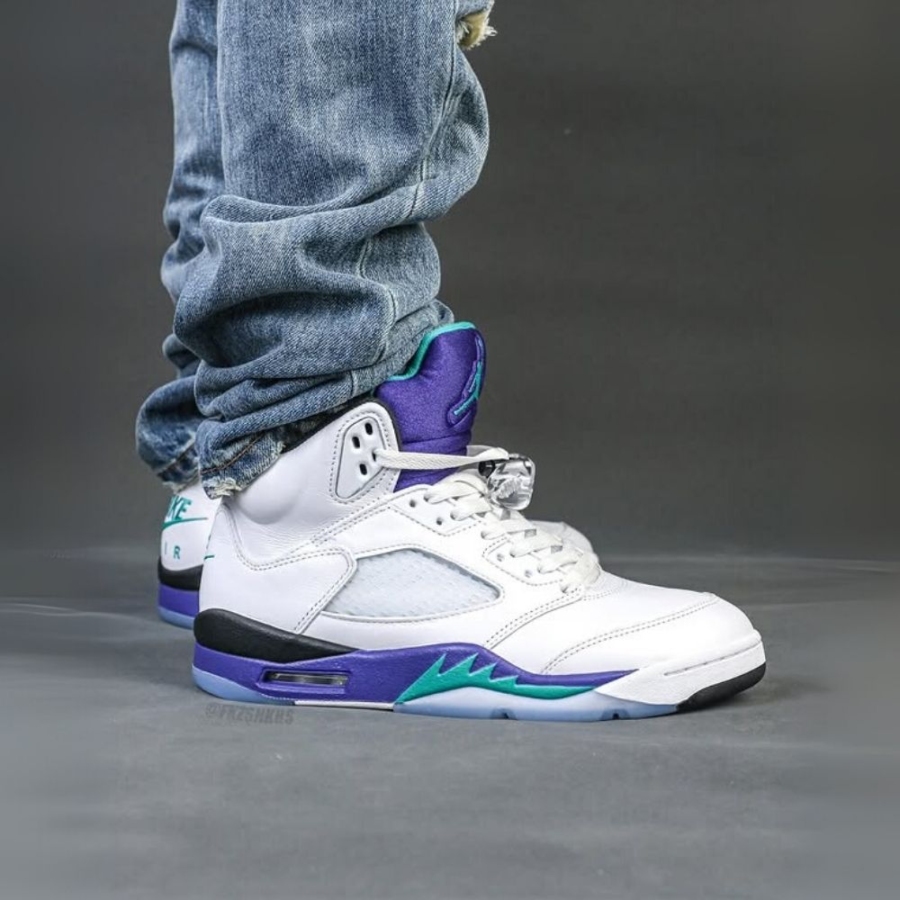 On-foot of the Air Jordan 5