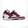Angled front view of a full pair of Air Jordan 1