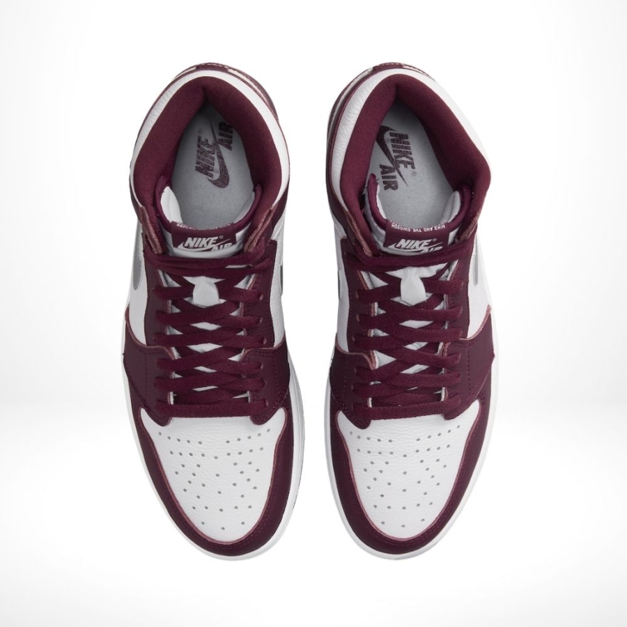 Top-down view of the Air Jordan 1