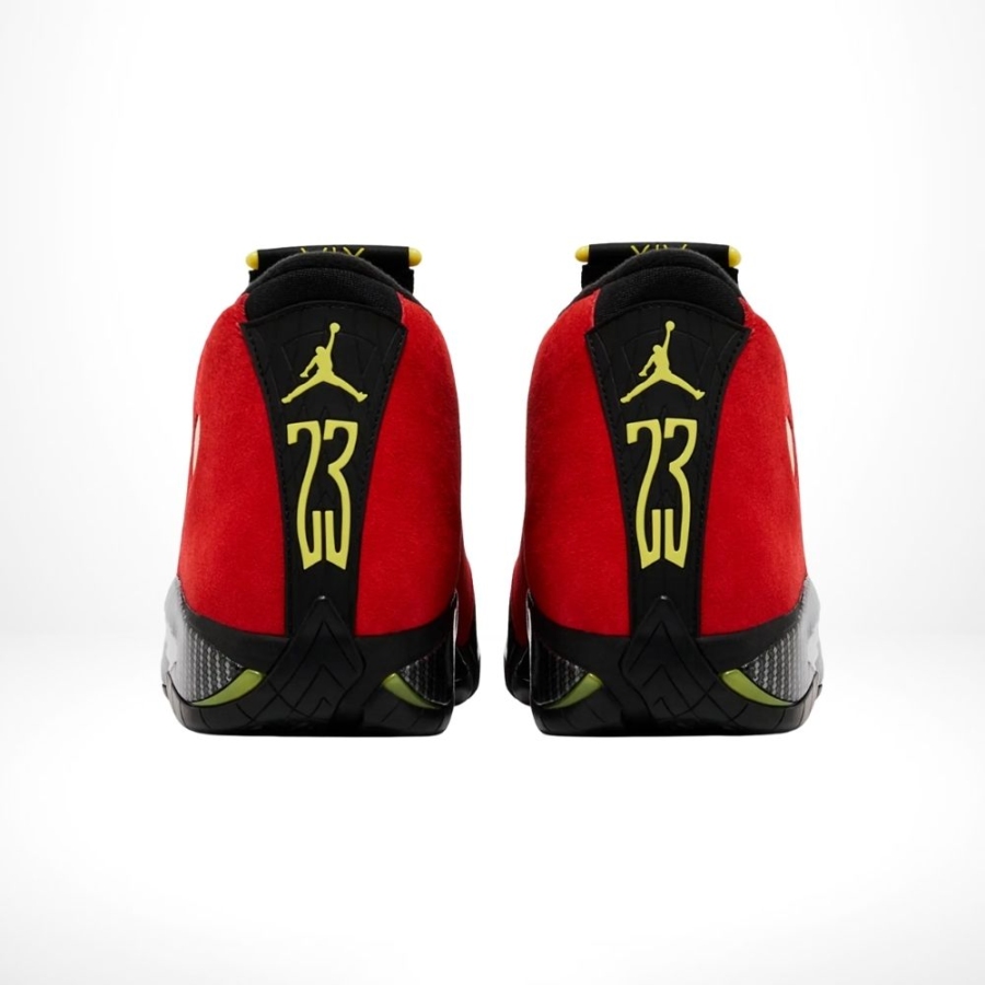 Rear view of the Air Jordan 14