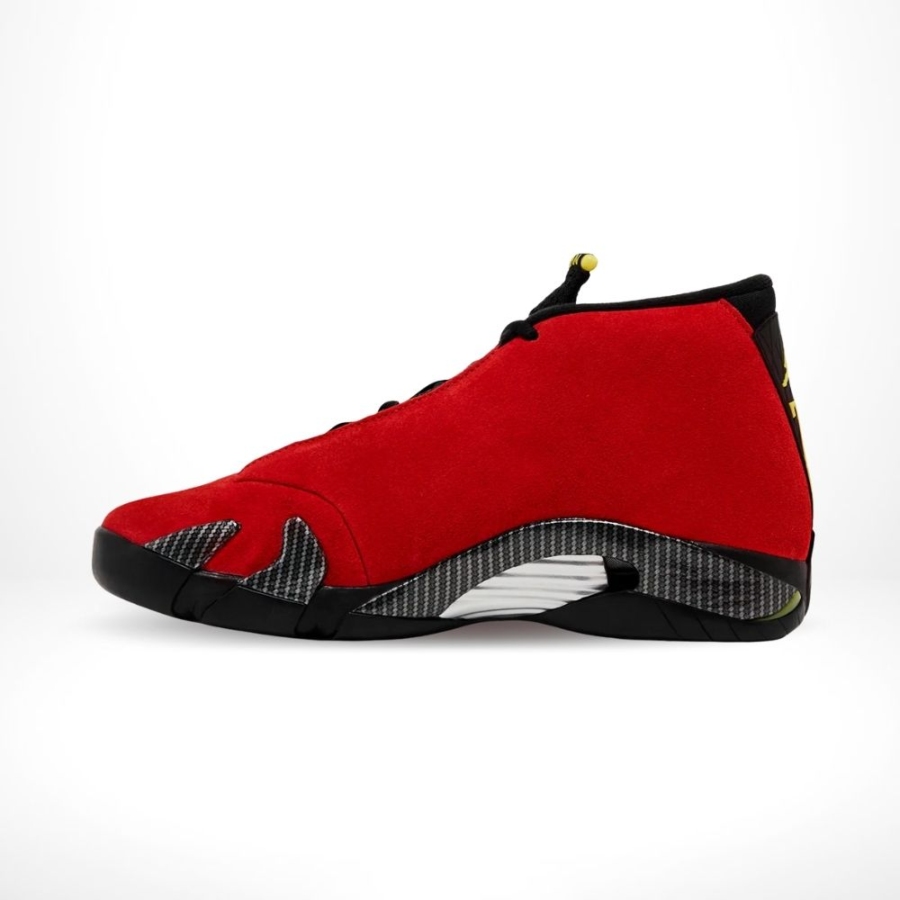 Medial side view of the Air Jordan 14