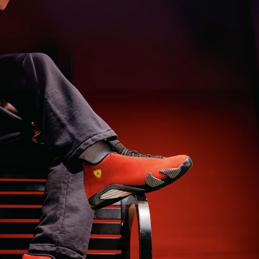 On-foot of the Air Jordan 14