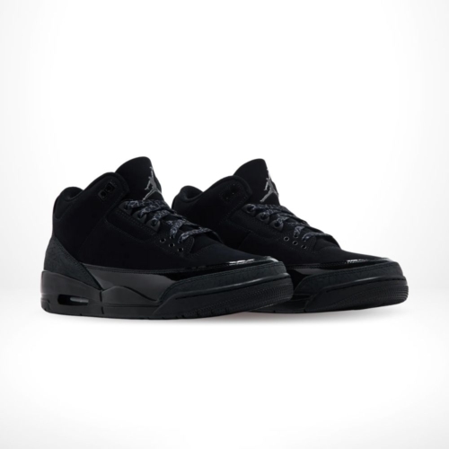 Angled front view of a full pair of Air Jordan 3
