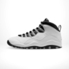 Medial side view of the Air Jordan 10