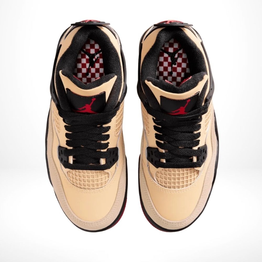Top-down view of the Air Jordan 4