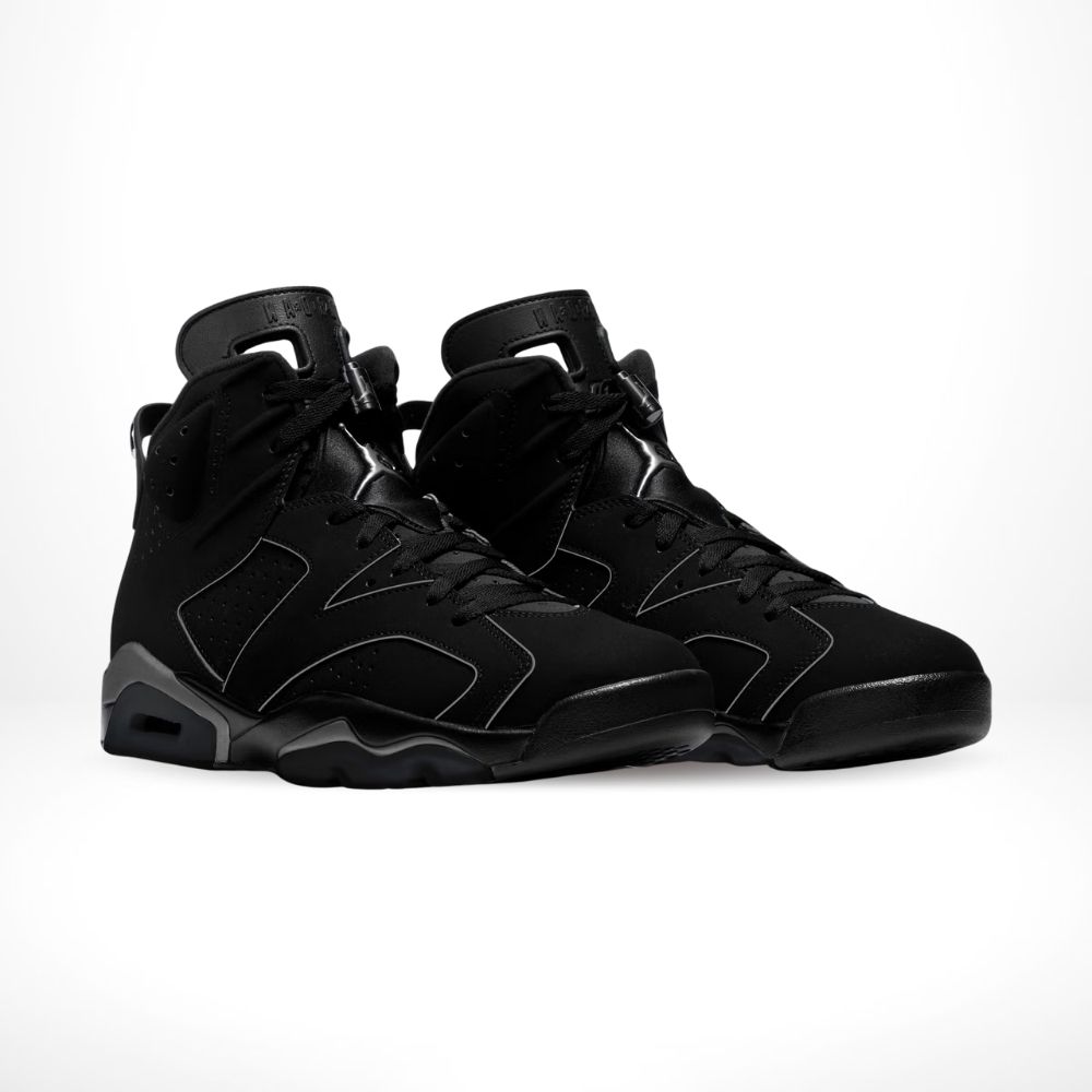 Angled front view of a full pair of Air Jordan 6