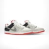 Angled front view of a full pair of Nike Dunk Low